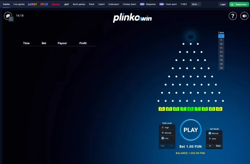 Plinko 1win